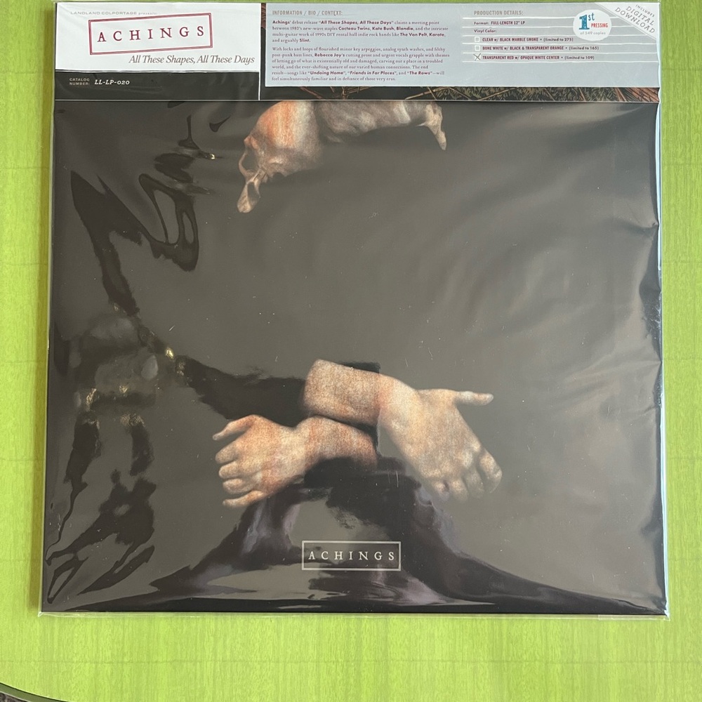 Achings Red Vinyl Record with Digital Download